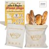 🍞Wide Zipper Access Cotton & Beeswax Bread Bags for Sourdough✨